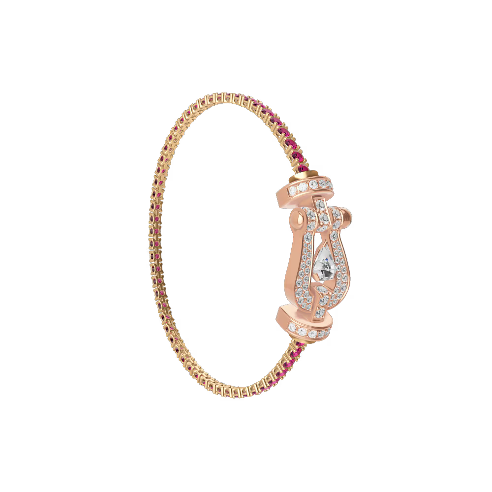 Bracelet Force 10, grand modèle, pavé, Hero Cut