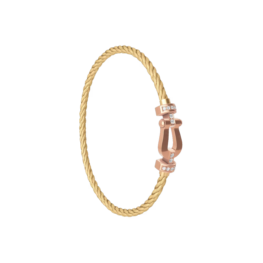 Bracelet Force 10, moyen modèle, semi-pavé