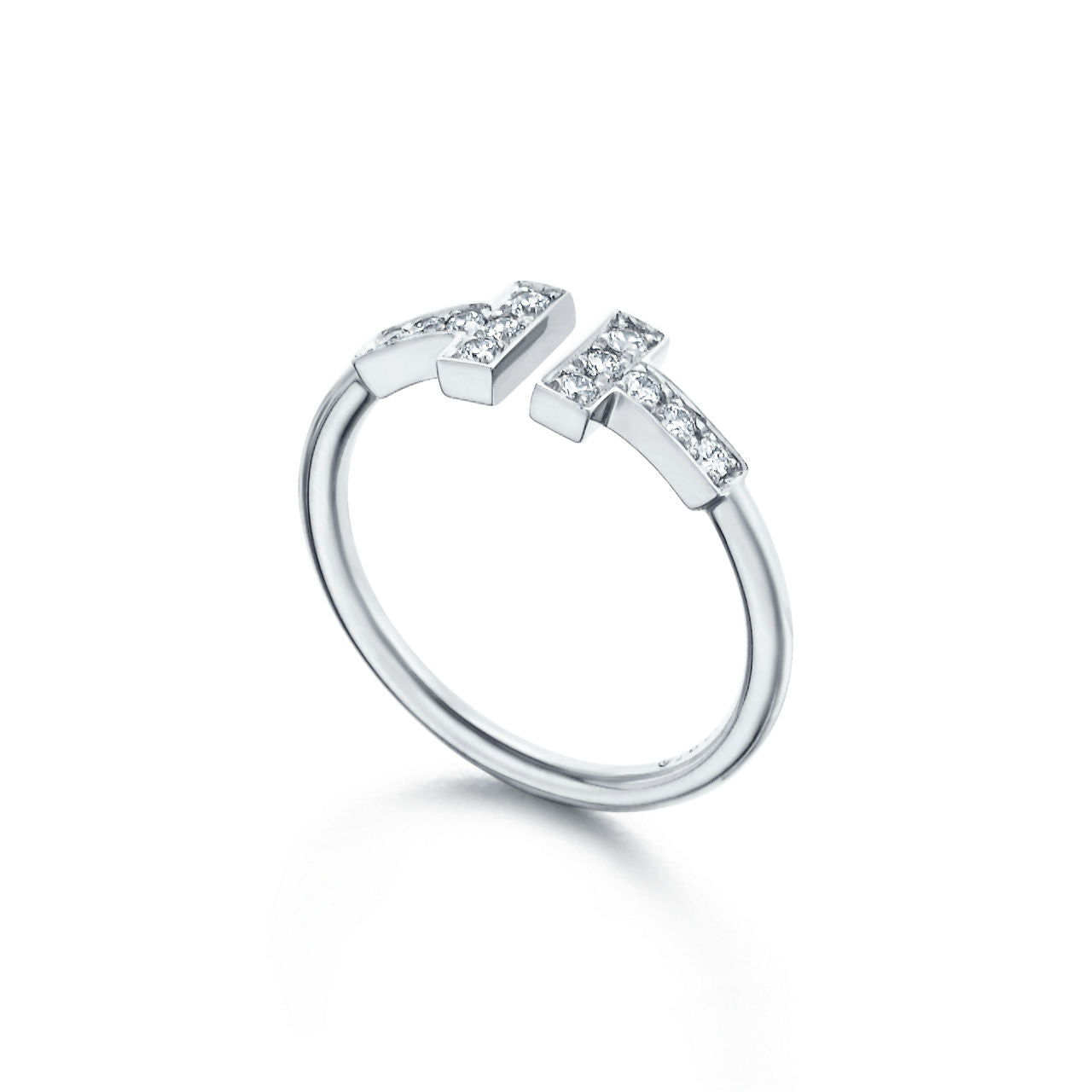 Tiffany T Bague Wire ornée de diamants en or blanc 18 carats