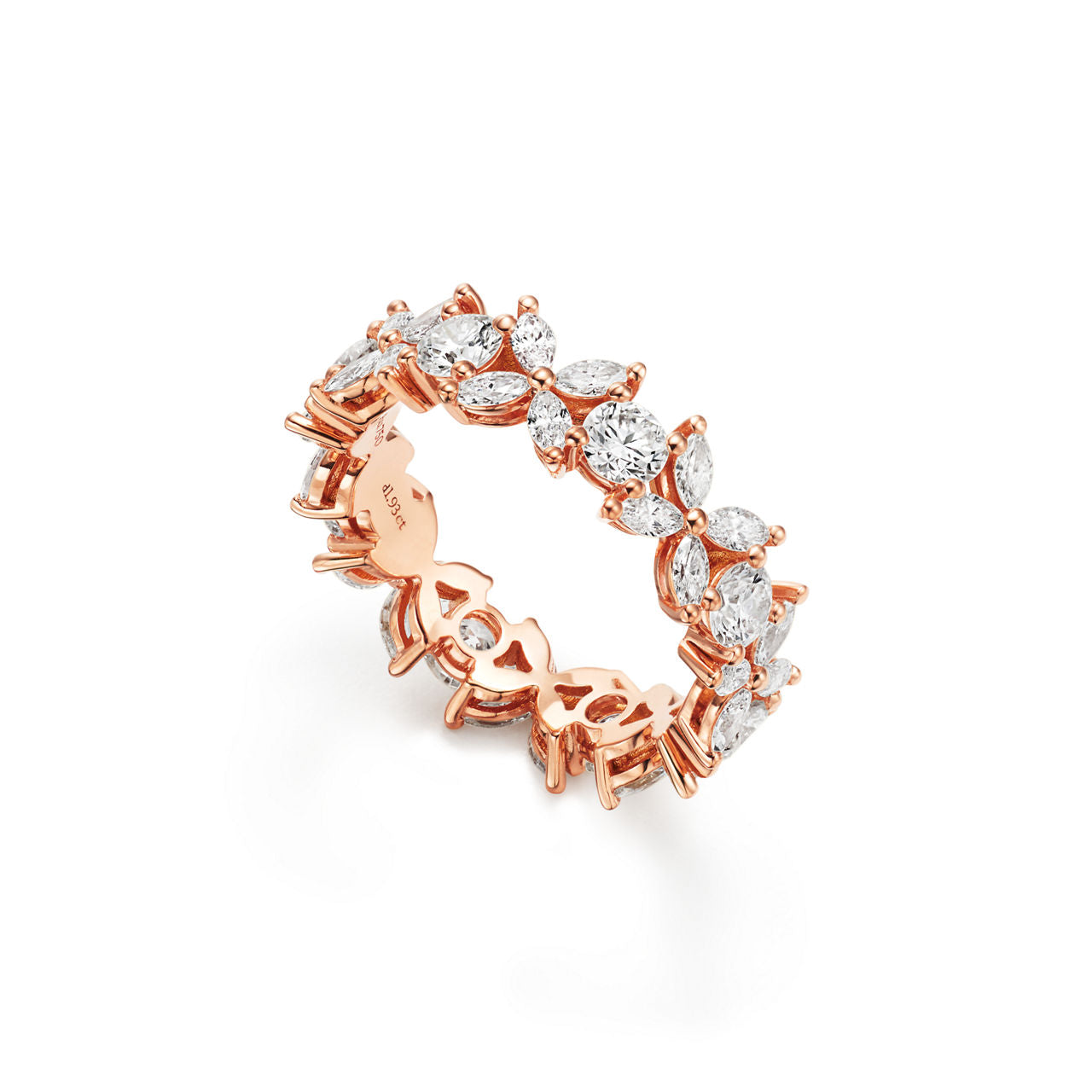 Tiffany Victoria® Alliance alternée en diamants en or rose 18 carats