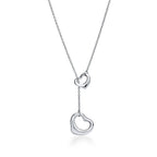 Collier Open Heart en platine 950 millièmes pavé de diamants