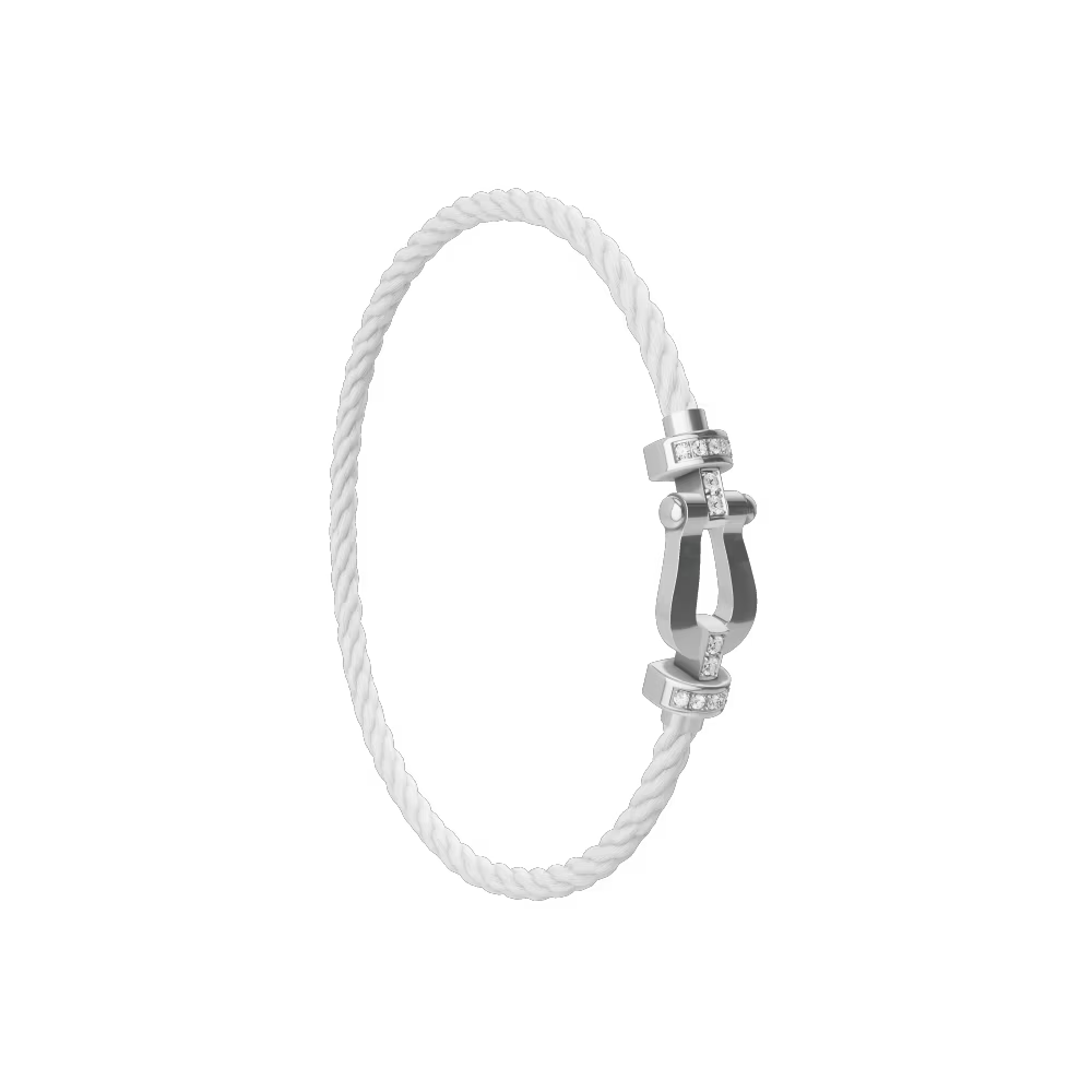 Bracelet Force 10, moyen modèle, semi-pavé