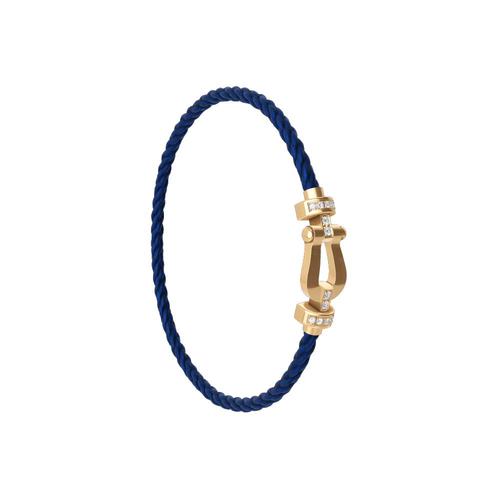 Bracelet Force 10, moyen modèle, semi-pavé