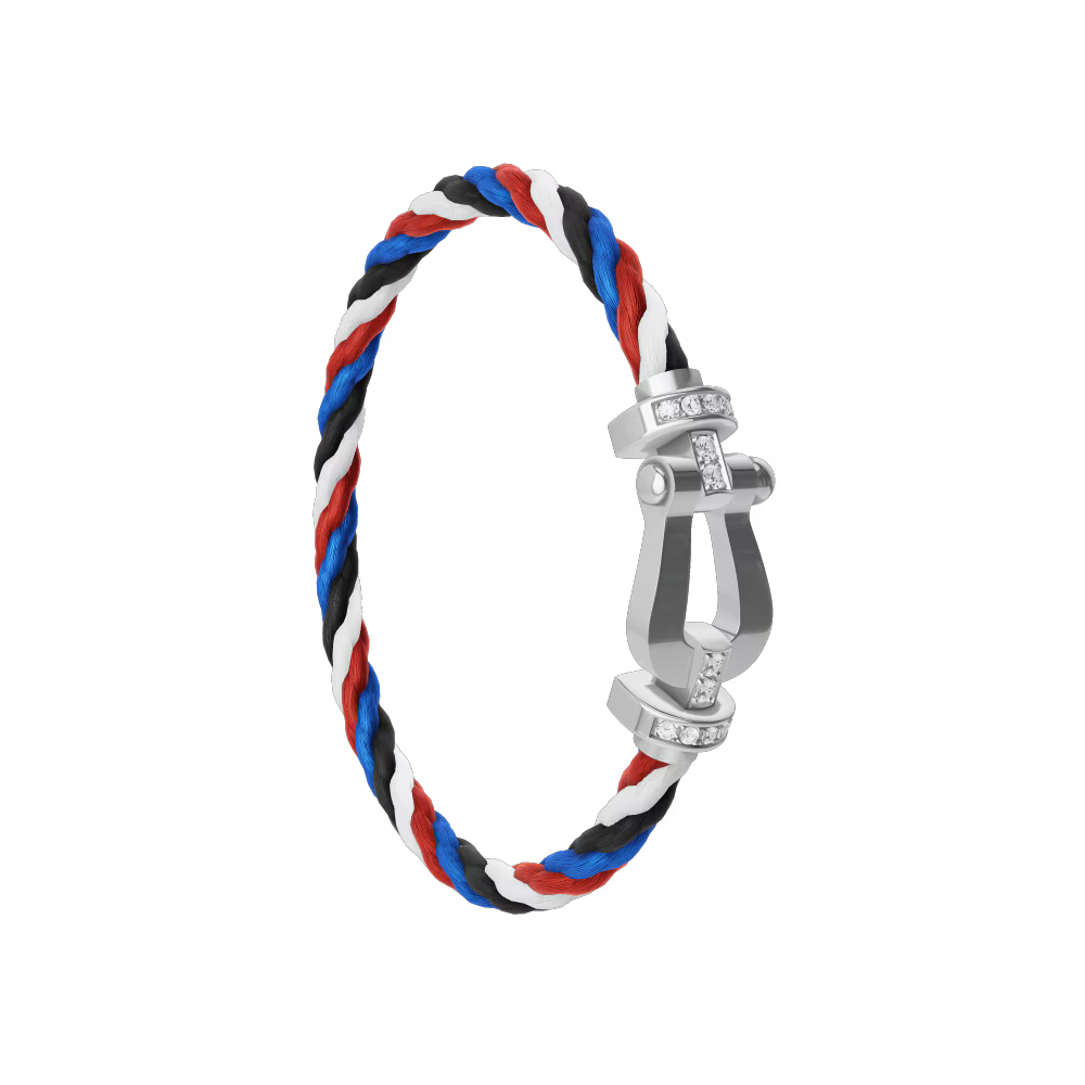 Bracelet Force 10, grand modèle, semi-pavé