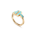 Tiffany T Bague Wire ornée de turquoise en or jaune 18 carats