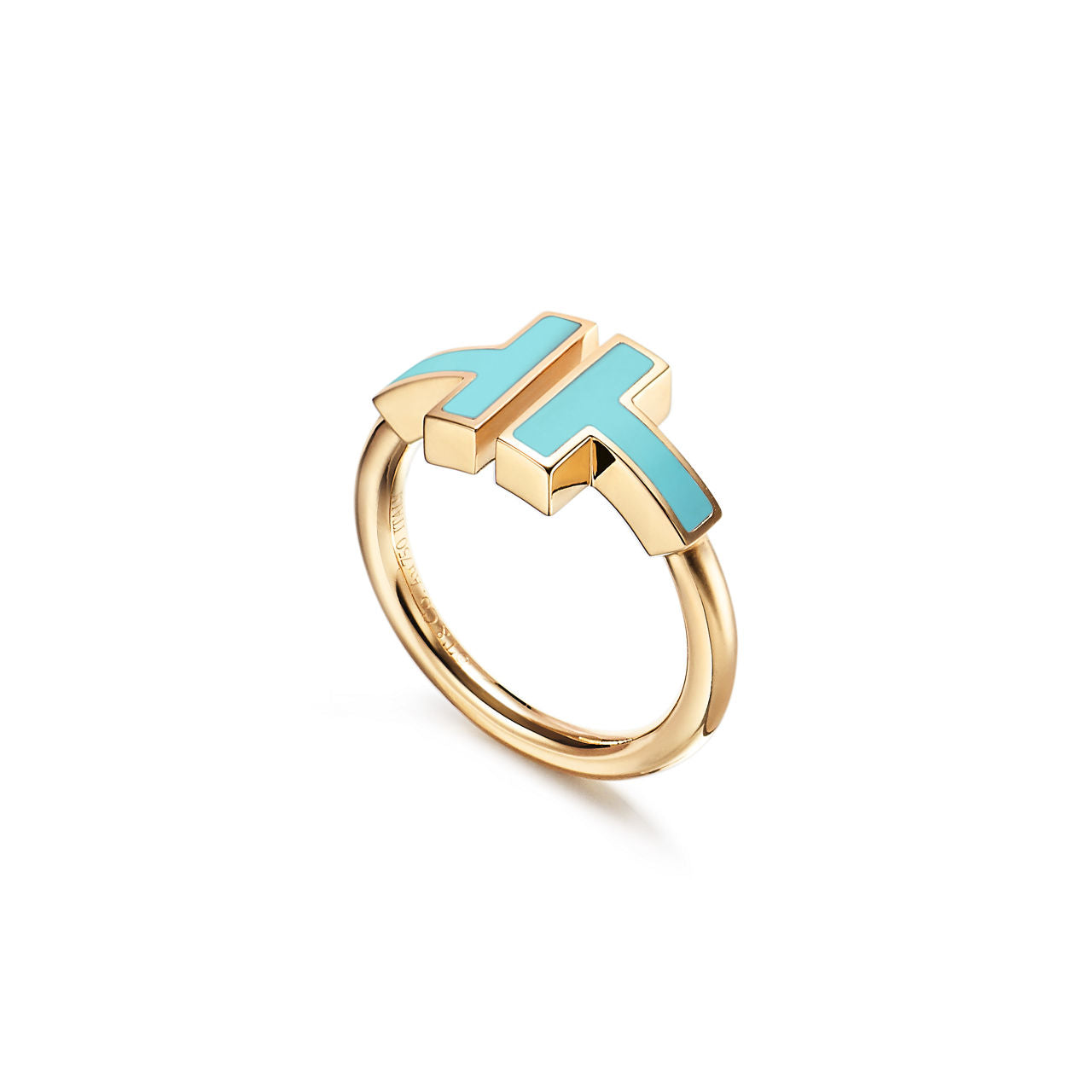 Tiffany T Bague Wire ornée de turquoise en or jaune 18 carats