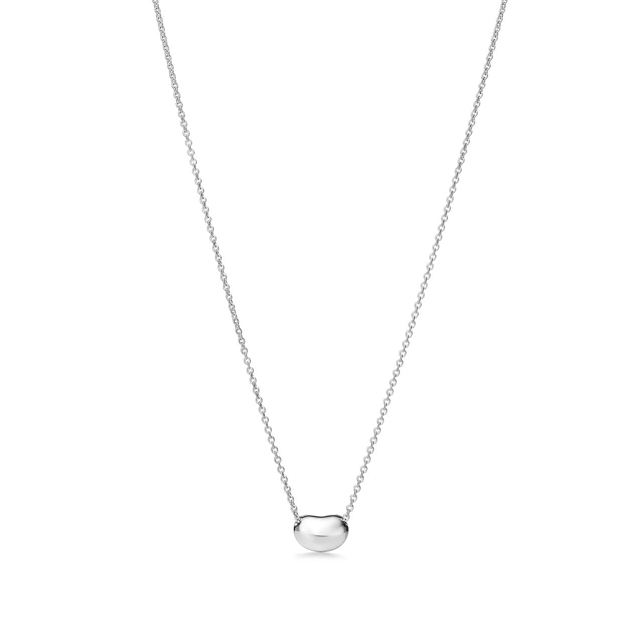 Pendentif Bean design en argent 925 millièmes. 9 mm