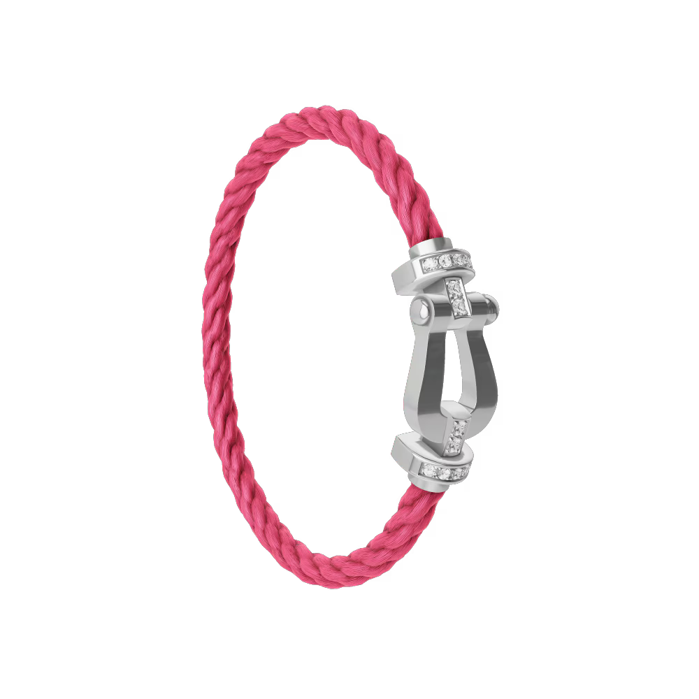 Bracelet Force 10, grand modèle, semi-pavé