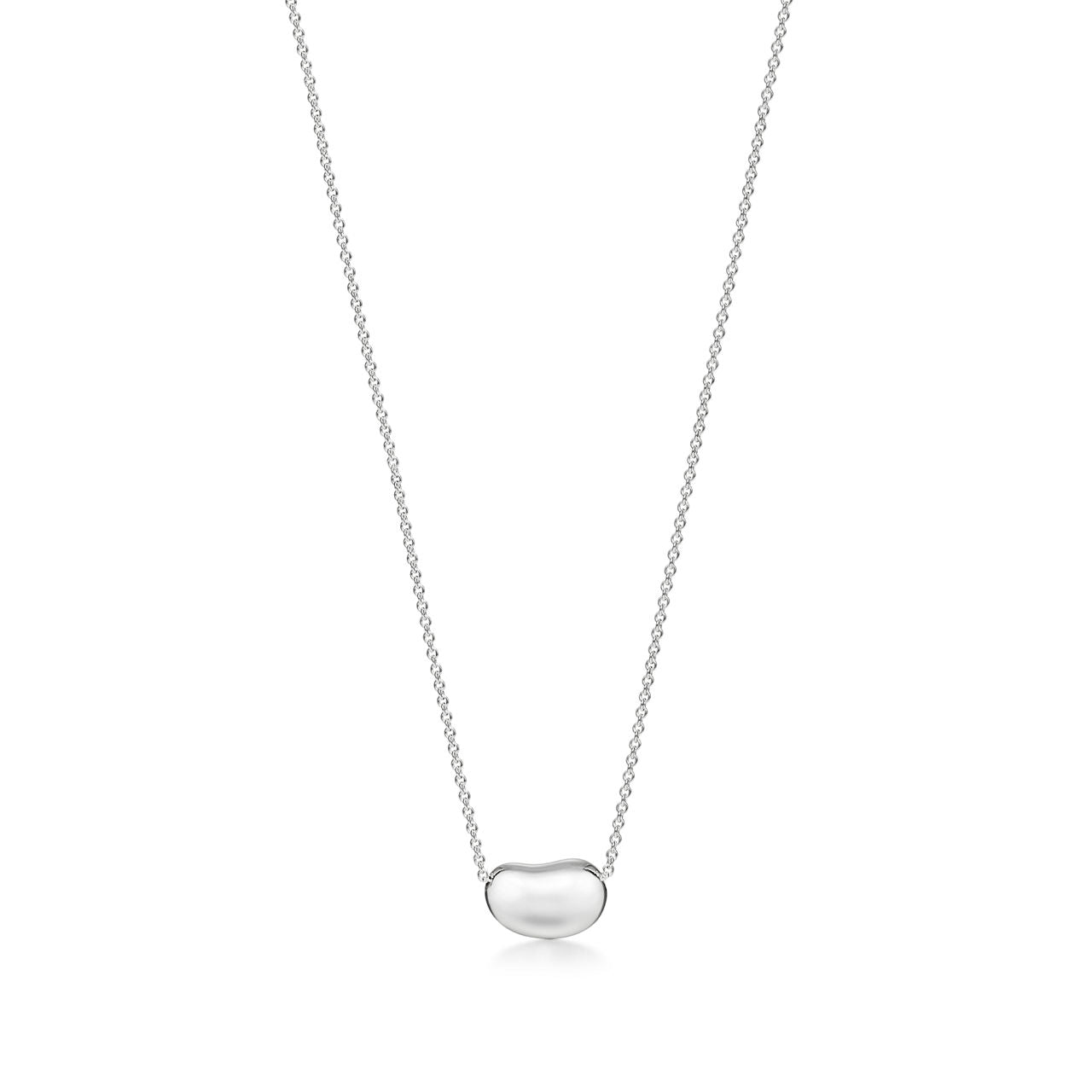 Pendentif Bean design en argent 925 millièmes. 12 mm