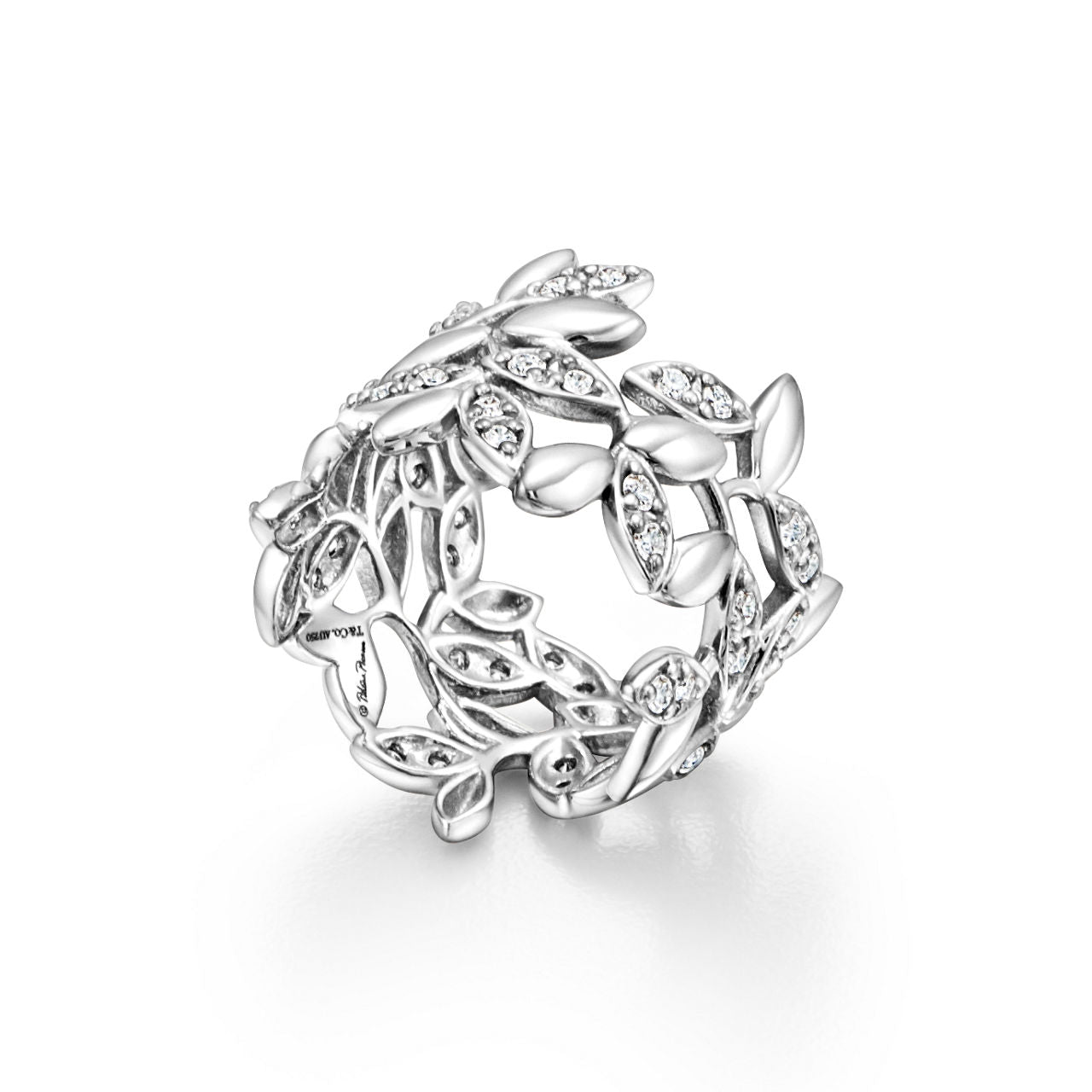 Paloma Picasso® Alliance Olive Leaf en or blanc 18 carats et diamants
