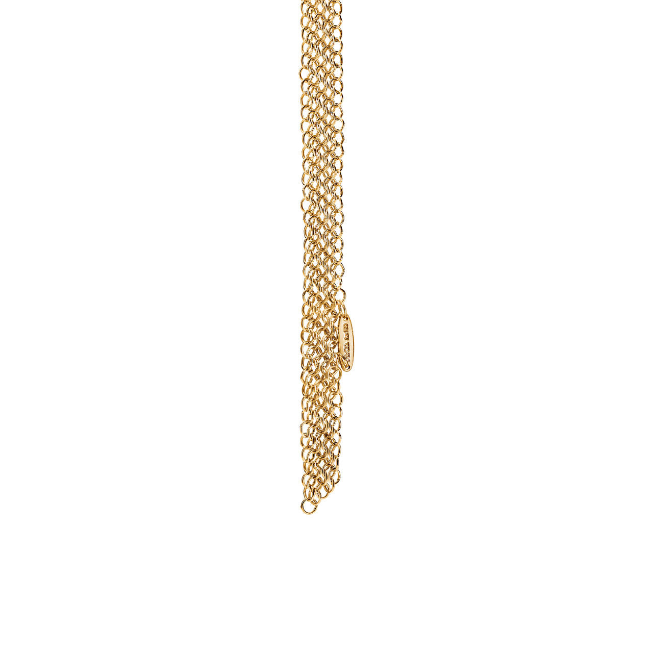 Collier de soirée Maille en or 18 carats et perle en émeraude polie