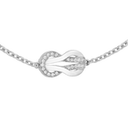 Bracelet Chance Infinie, chaîne, petit modèle, semi-pavé