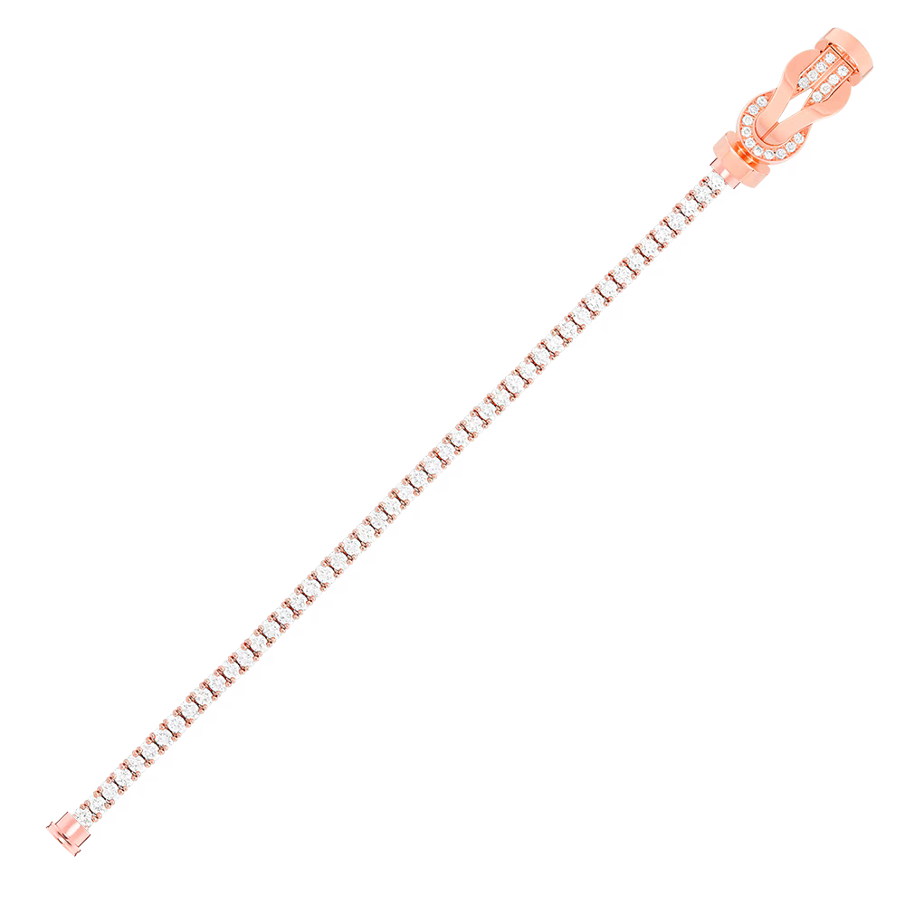 Bracelet Chance Infinie, grand modèle, semi-pavé