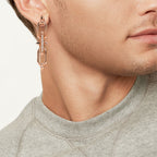 Boucles d’oreilles en or rose et diamants