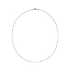 Collier à maillons en or jaune. 76,2 cm.
