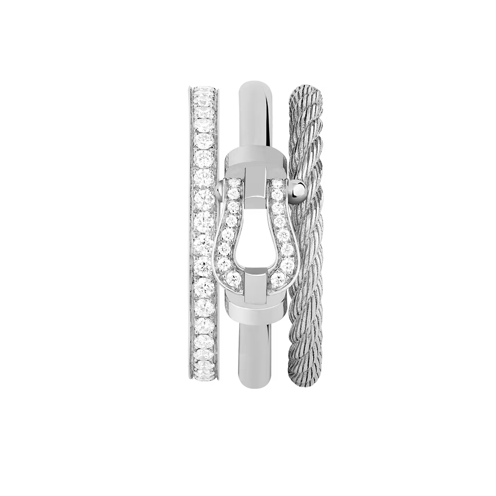 Bague Force 10 Rise, semi-pavée