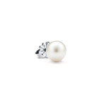 Boucles d’oreilles en perles en argent 925 millièmes. 8-9 mm.