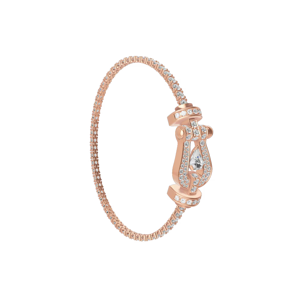 Bracelet Force 10, grand modèle, pavé, Hero Cut