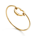 Bracelet jonc Open Heart en or jaune 18 carats