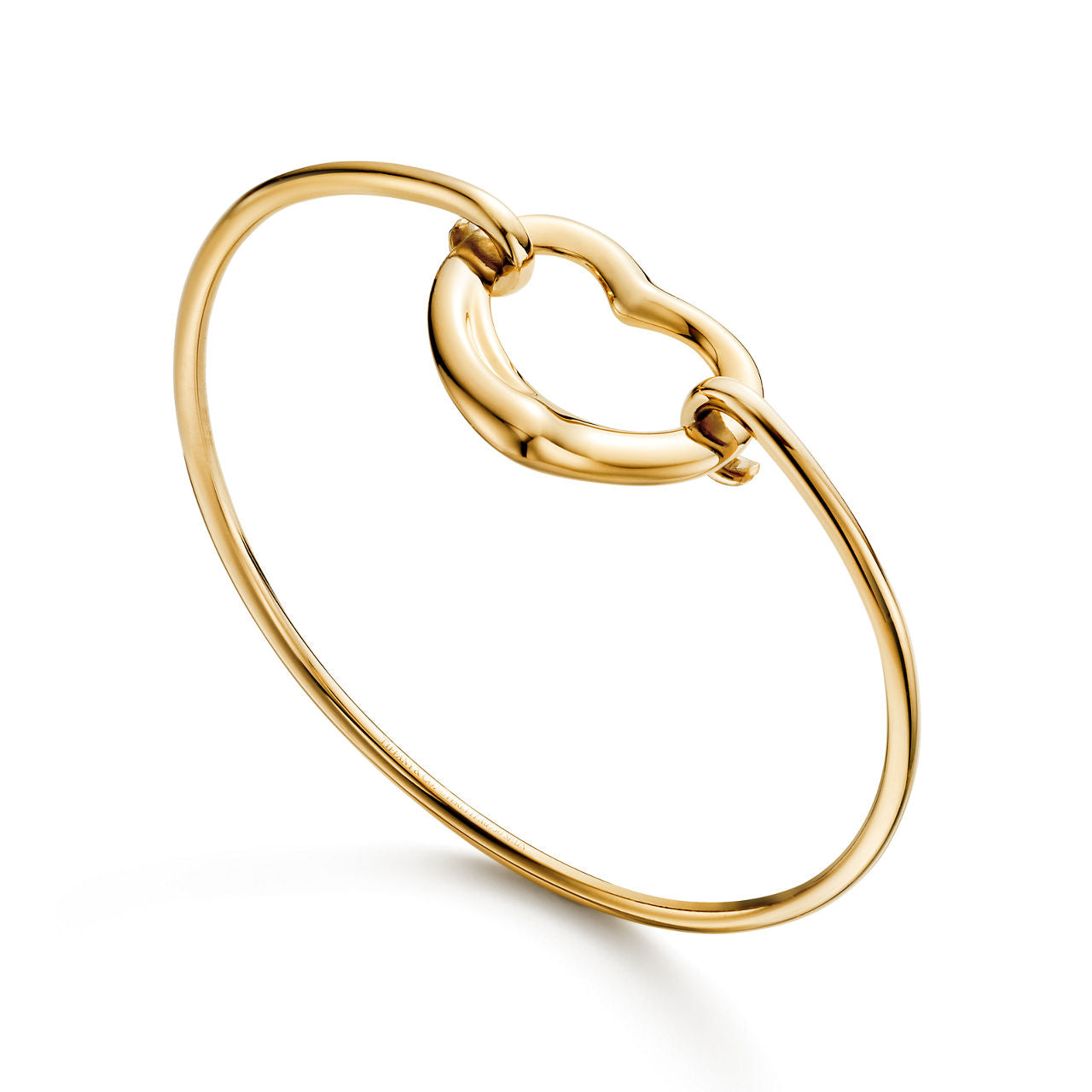 Bracelet jonc Open Heart en or jaune 18 carats