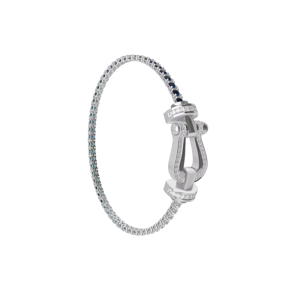 Bracelet Force 10, grand modèle, pavé