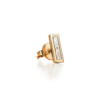 Boucles d’oreilles Barrettes en or 18 carats et diamants taille baguette