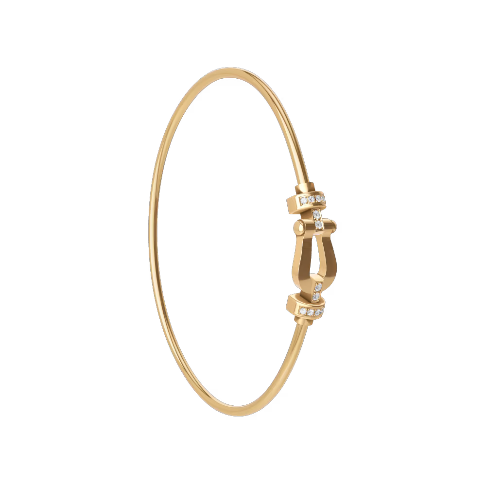 Bracelet Force 10, moyen modèle, semi-pavé