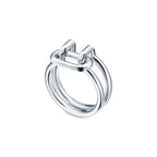 Tiffany HardWear Bague à deux rangs en argent 925 millièmes