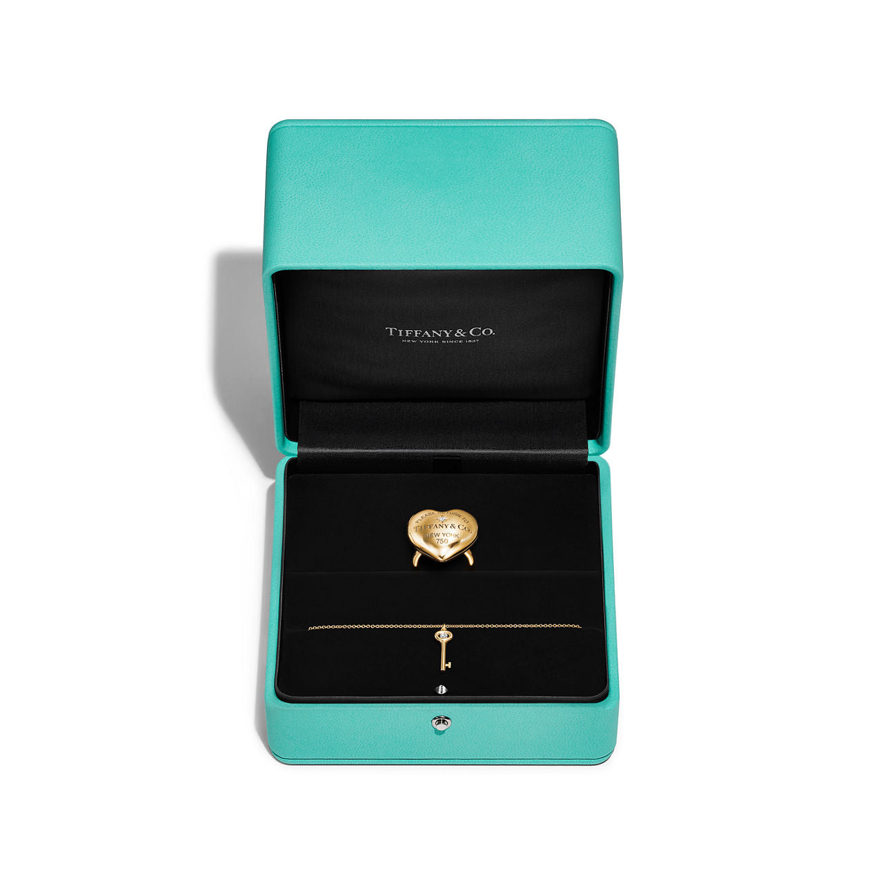 Return to Tiffany™ Bague Cœur plein en or jaune 18 carats et diamants