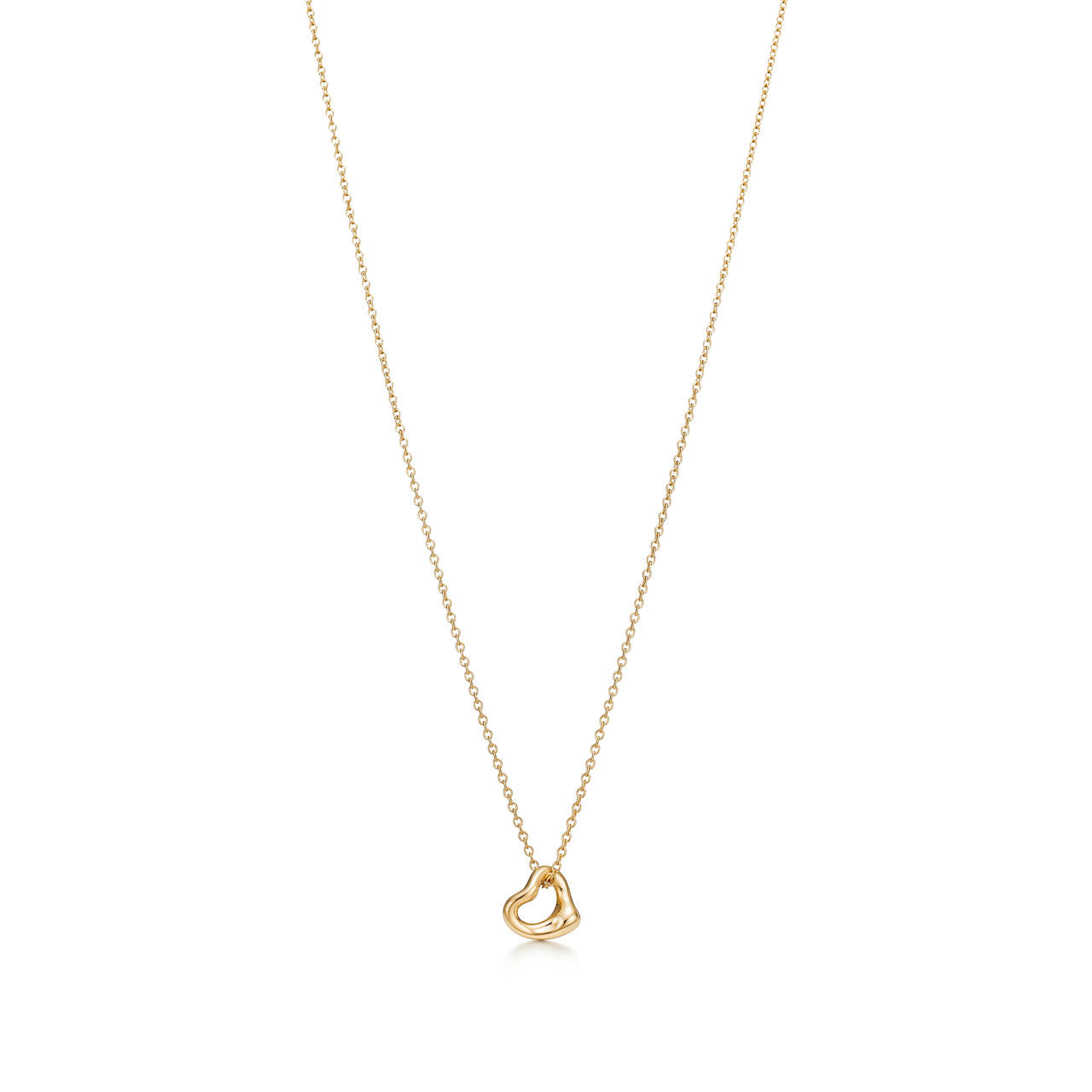 Parure pendentif et boucles d’oreilles Open Heart en or jaune 18 carats
