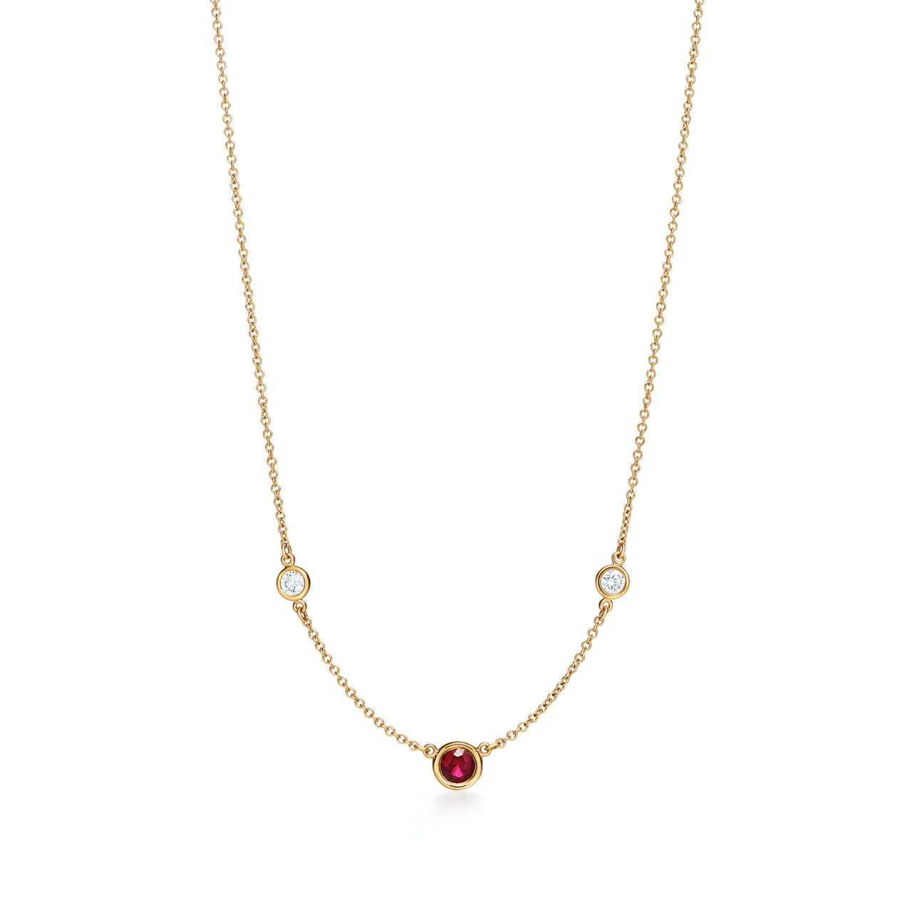 Collier Color by the Yard en or 18 carats, rubis et diamants