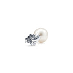 Boucles d’oreilles en perles en argent 925 millièmes. 8-9 mm.
