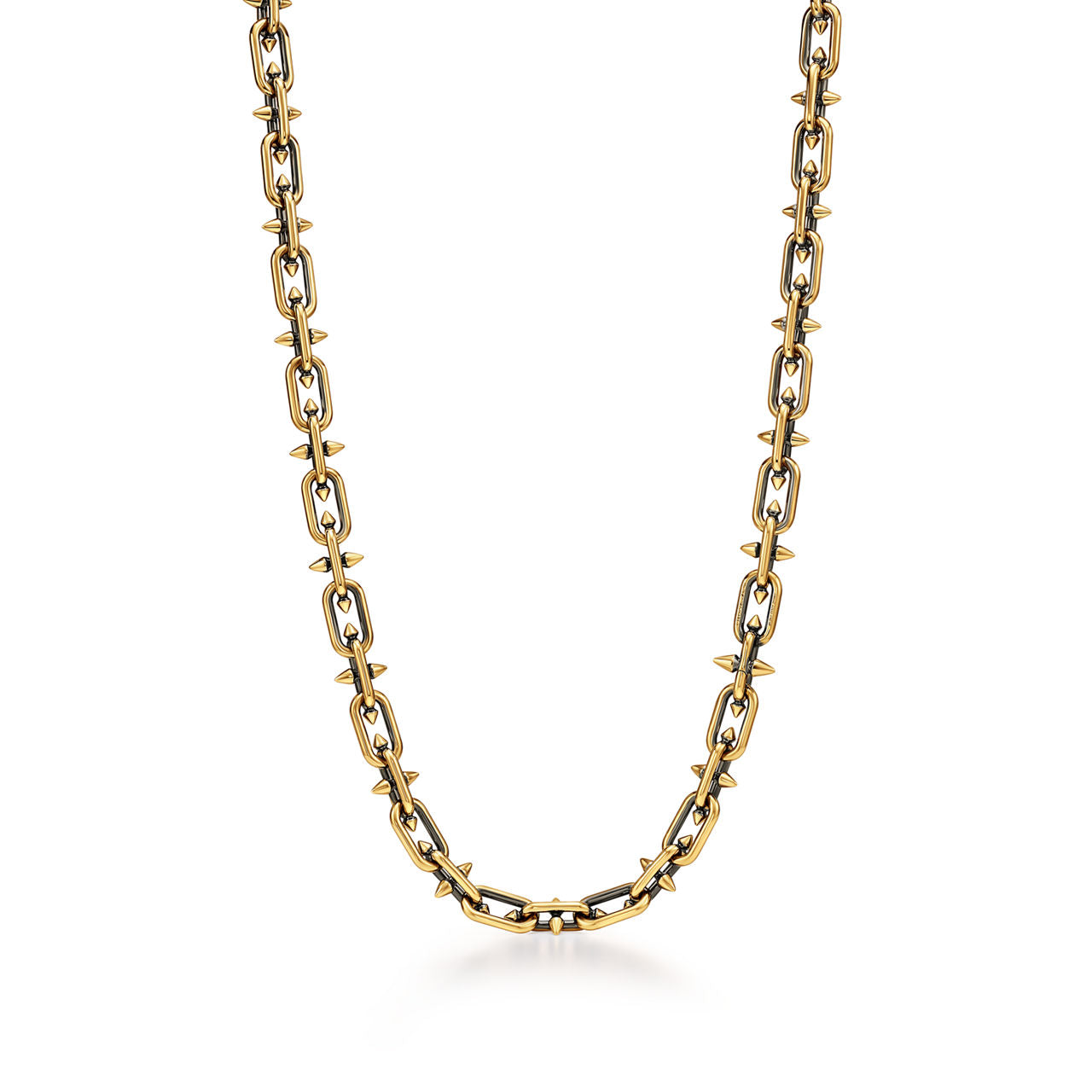 Collier noirci en or et diamants