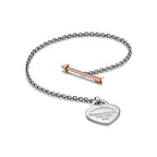 Bracelet Cœur Lovestruck en argent et or rose, small