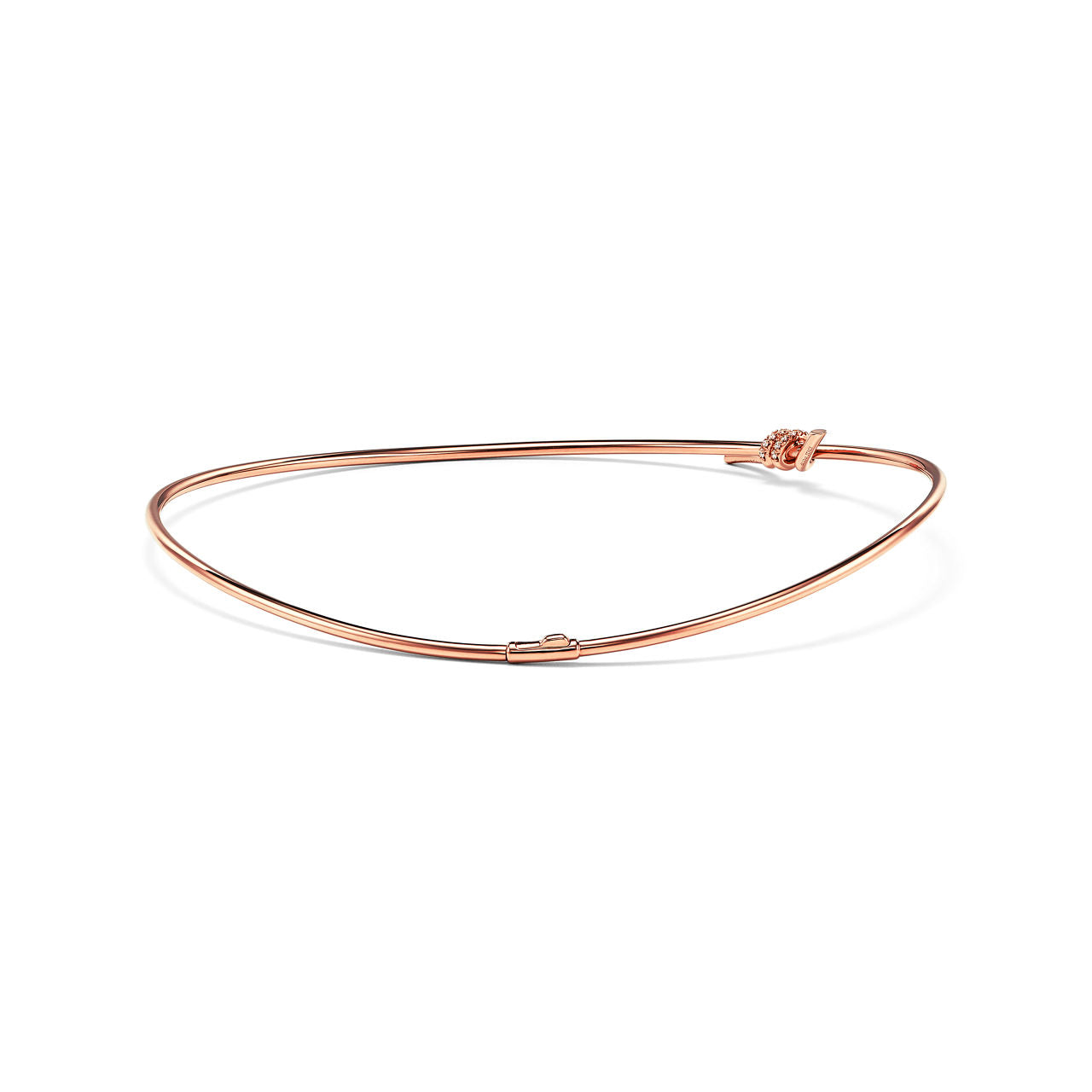Collier en or rose 18 carats et diamants