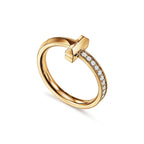 Tiffany T Bague T1 en or jaune 18 carats et diamants