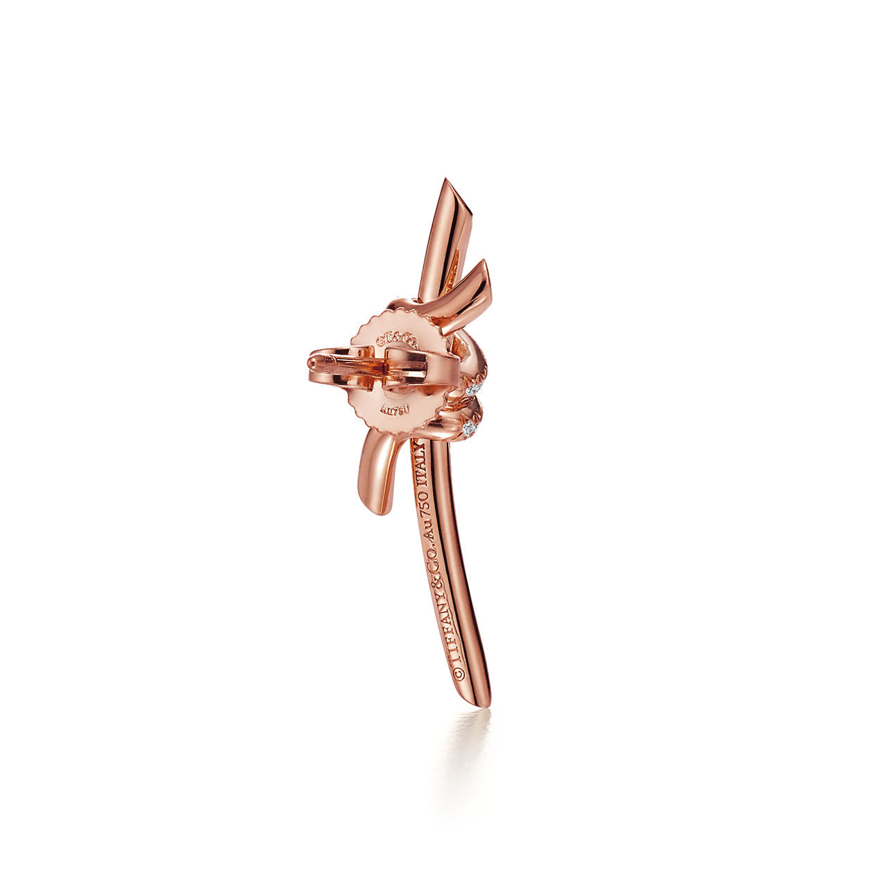 Boucles d’oreilles en or rose 18 carats et diamants