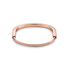 Bracelet jonc étroit en or rose 18 carats et saphirs roses