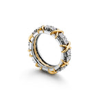 Sixteen Stone par Tiffany Bague en or jaune, platine et diamants