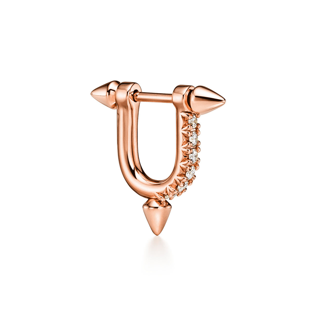 Boucles d’oreilles en or rose et diamants, Small