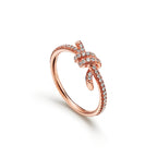 Tiffany Knot Bague en or rose et diamants