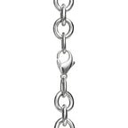 Collier Plaque Cœur en argent 925 millièmes et diamant. Medium