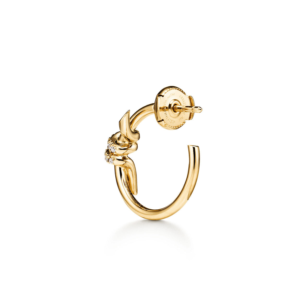 Boucles d’oreilles en or jaune 18 carats et diamants
