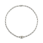 Collier cadenas à double anse en argent 925 millièmes. Small.