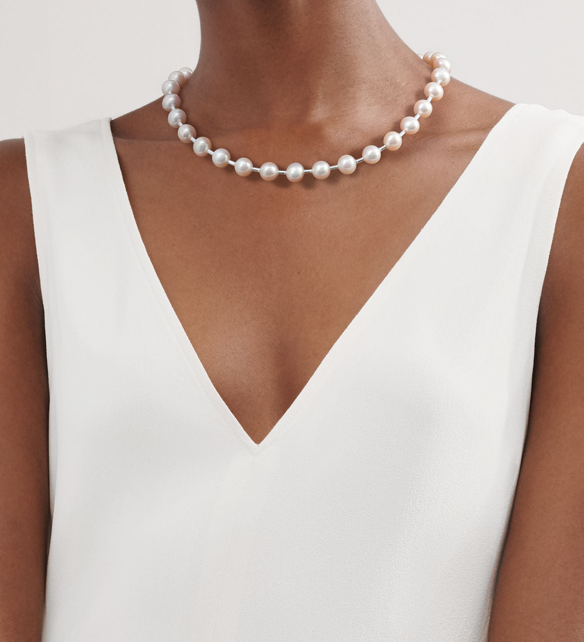 Collier de perles d’eau douce en argent 925 millièmes