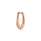 Boucles d’oreilles en or rose et saphirs roses. Small.