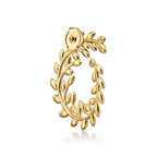 Boucles d’oreilles créoles Bypass Olive Leaf en or jaune