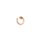 Boucles d’oreilles créoles ouvertes T1 en or rose et diamants