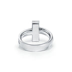 Tiffany T Bague T1 en or blanc 18 carats et diamants