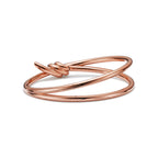 Bracelet jonc double rang à charnière en or rose 18 carats